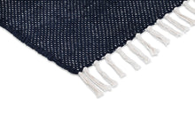 Line Marinblå - Handvävd Gångmatta - KM Home | Mattfabriken