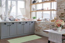 Line Grön - Handvävd Gångmatta - KM Home | Mattfabriken