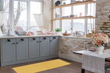 Line Gul - Handvävd Gångmatta - KM Home | Mattfabriken