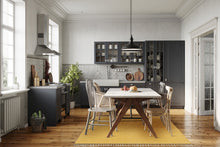 Line Gul - Handvävd Bomullsmatta - KM Home | Mattfabriken