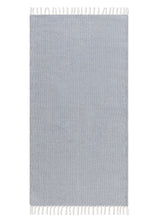 Line Duvblå - Handvävd Gångmatta - KM Home | Mattfabriken