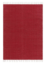 Line Röd - Handvävd Bomullsmatta - KM Home | Mattfabriken