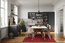 Line Röd - Handvävd Bomullsmatta - KM Home | Mattfabriken