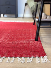 Line Röd - Handvävd Gångmatta - KM Home | Mattfabriken