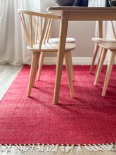 Line Röd - Handvävd Gångmatta - KM Home | Mattfabriken