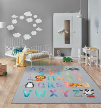 Play Alfabet Grå - Barnmatta - K/M Carpets | Mattfabriken